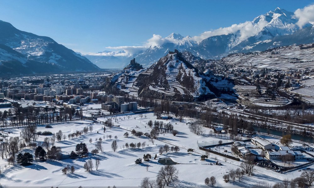 Parcours en hiver Golf Club Sion